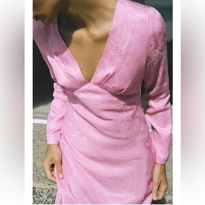 NWT Zara Jaquard Midi Dress Size Large